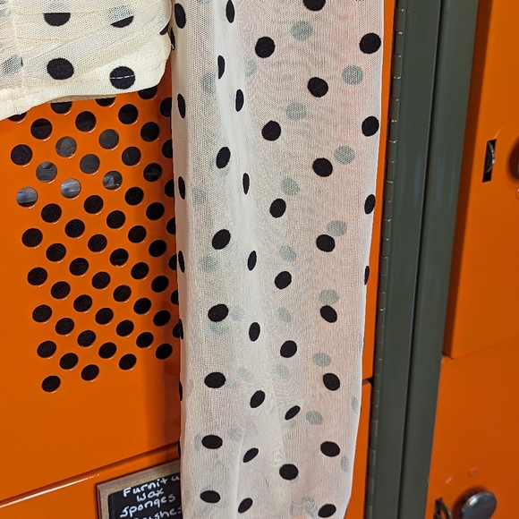 NWT Style Rack Rouched Crop Top With Long Sheer Sleeves Size Small - Picture 5 of 8